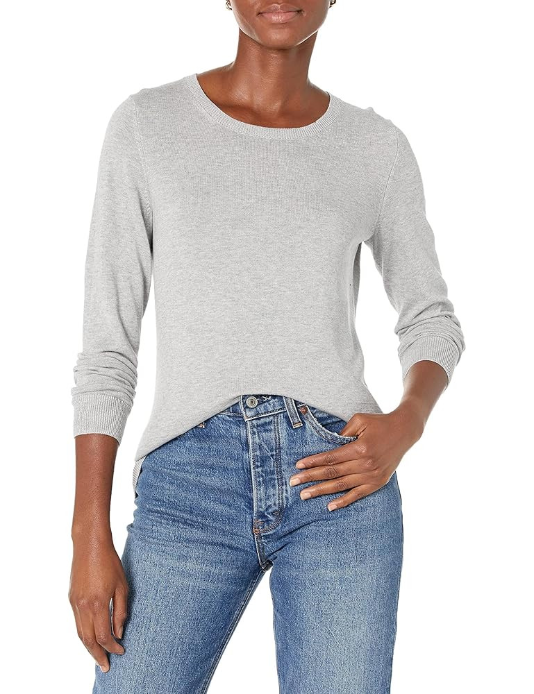 Amazon Essentials Women's Long-Sleeve Lightweight Crewneck Sweater (Available in Plus Size) | Amazon (US)