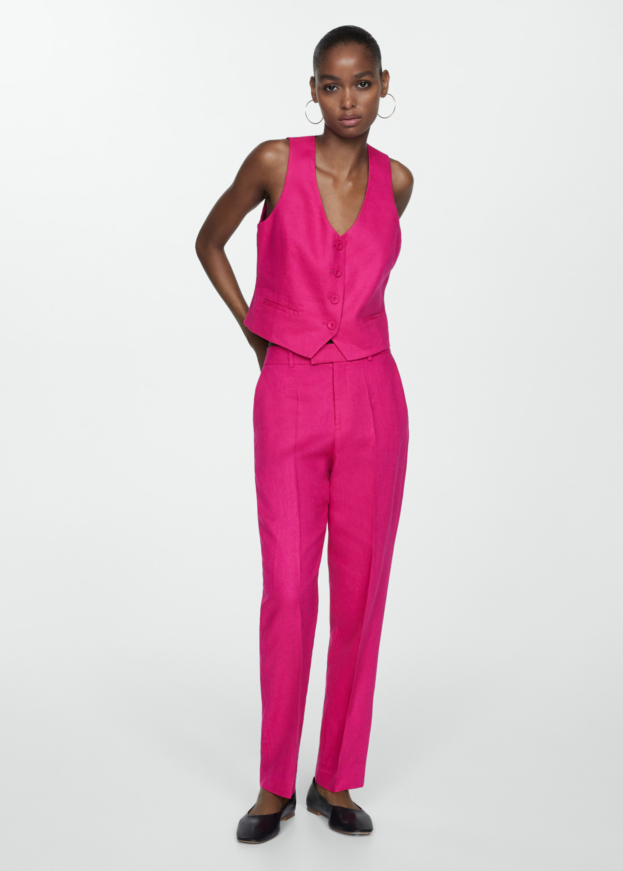 Linen suit vest | MANGO (US)