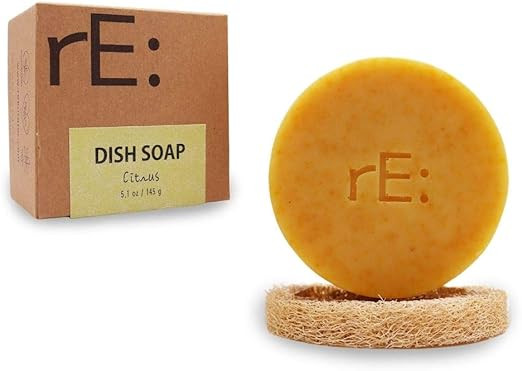 RE: Dish Washing Soap Bar Citrus (Loofah holder sponge included)- palm oil free, eco friendly, ze... | Amazon (US)
