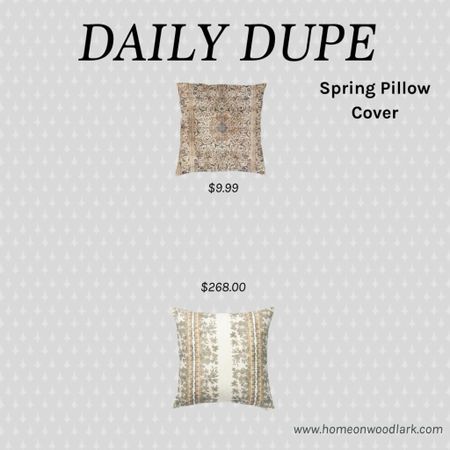 Daily Dupe:  Spring pillows.  These pillow covers have similar colors.  

McGee and Co spring pillow.  Amazon spring pillow cover.  Home decor.  Living room decor.  

#LTKSeasonal #LTKstyletip #LTKhome