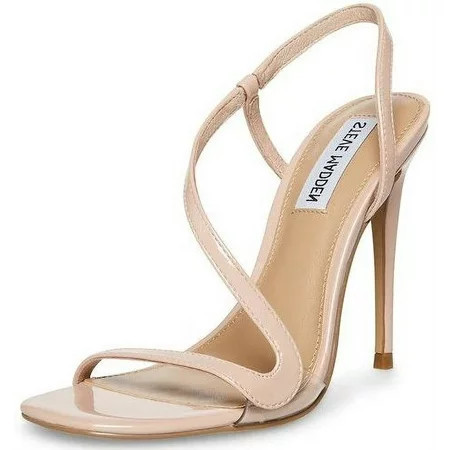 Steve Madden Nadia Nude Patent Strappy Slip On Open Toe Stiletto Heeled Sandals (143 11) | Walmart (US)