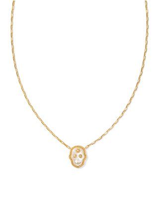 Skeleton Gold Short Pendant Necklace in Ivory Mother-of-Pearl | Kendra Scott