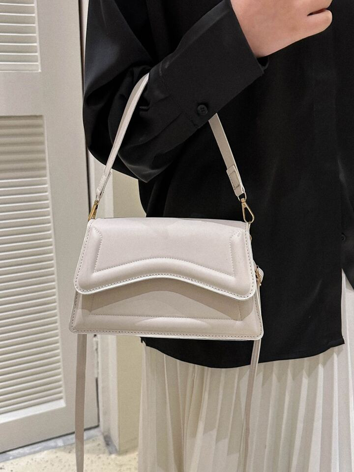 Women's Solid Pu Simple And Fashionable Handheld Crossbody Bag | SHEIN