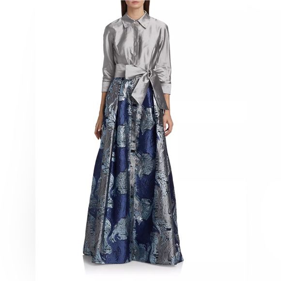 $810 Teri Jon by Rickie Freeman
Shirtwaist Abstract Print Gown size14 | Poshmark