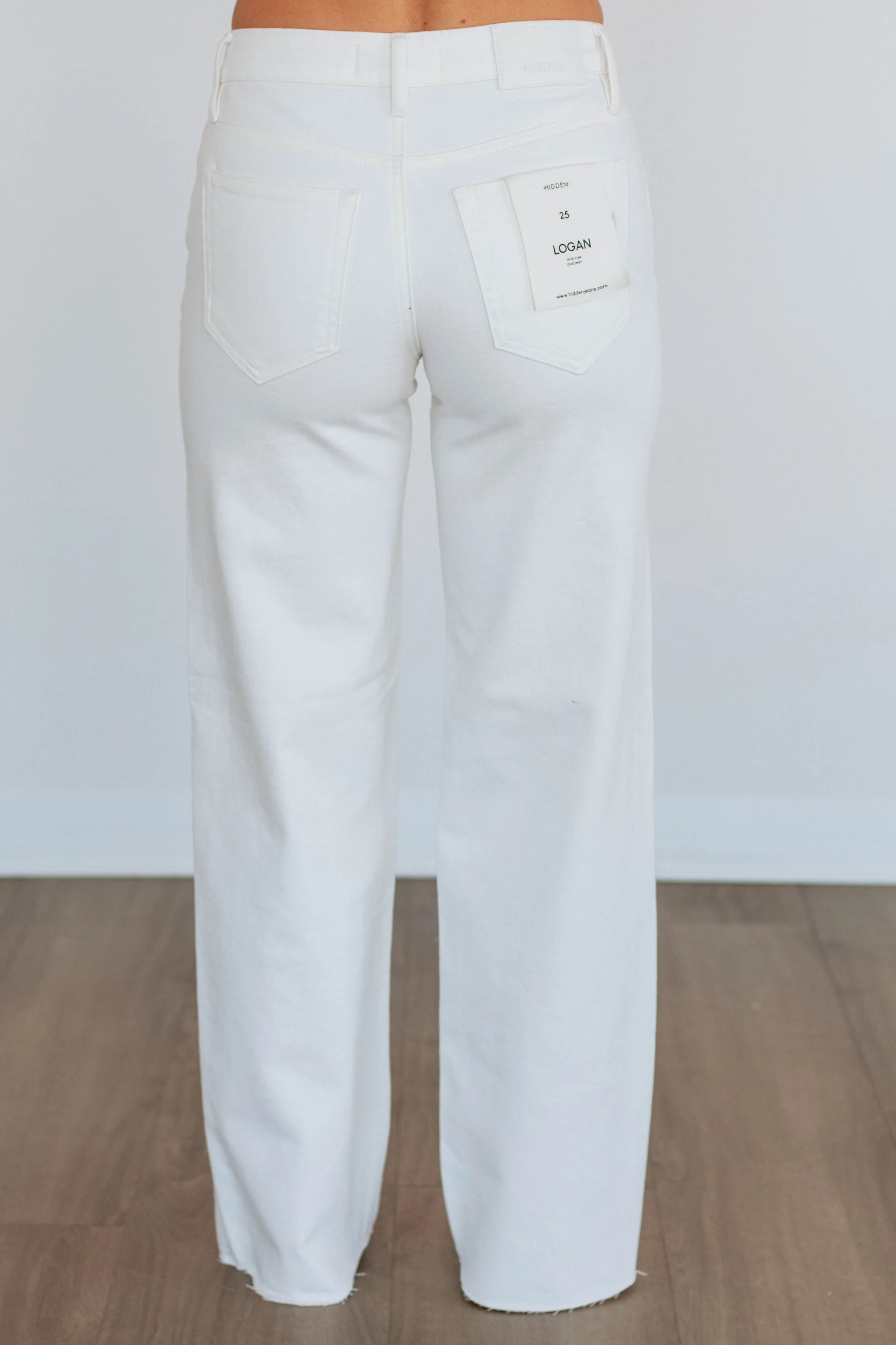 Logan Hidden Jeans - Ivory | Wild Oak Boutique