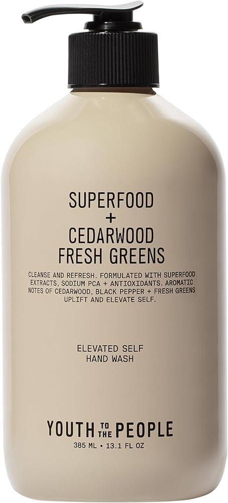 Youth To The People Superfood Antioxidant Hand Wash (13.1 fl oz), Kale + Green Tea Cleanser for D... | Amazon (US)