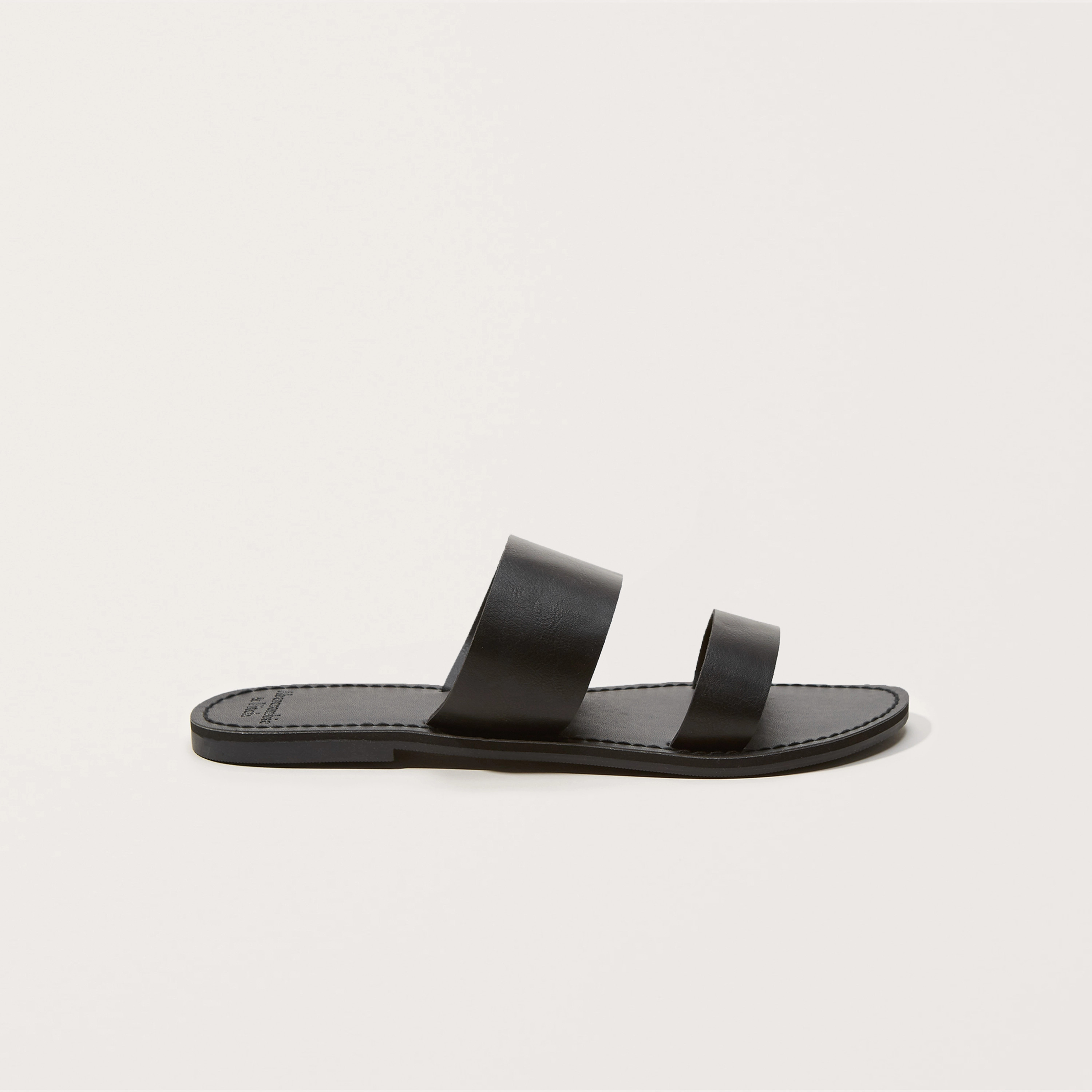 Double Strap Faux Leather Sandals | Abercrombie & Fitch (US)
