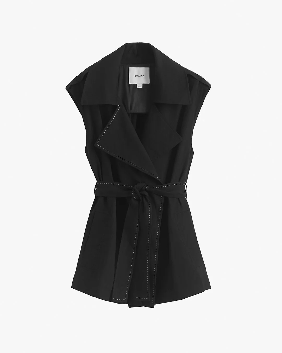 Linen Vest - Black / Medium | Cuyana
