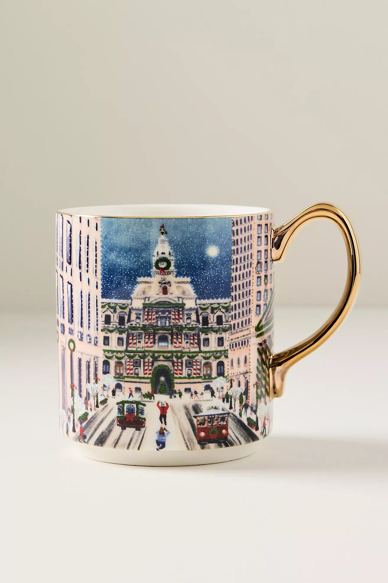 Holiday in the City Stoneware Mug | Anthropologie (US)