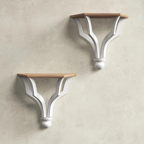 Hector 2 Piece Solid Wood Accent Shelf | Wayfair North America