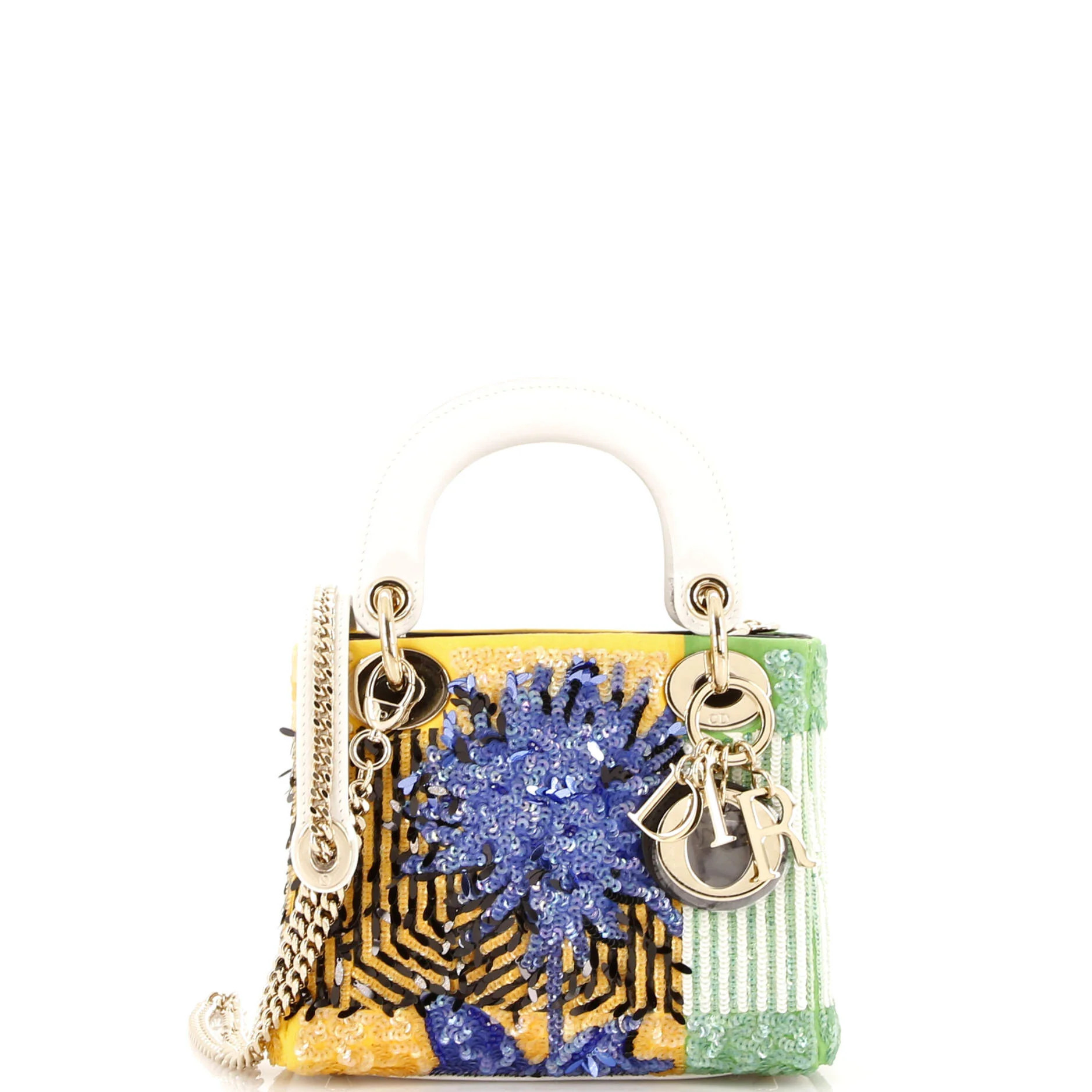 Lady Dior Chain Bag Flower Pop Embellished Sequin Mini | Shop Simon