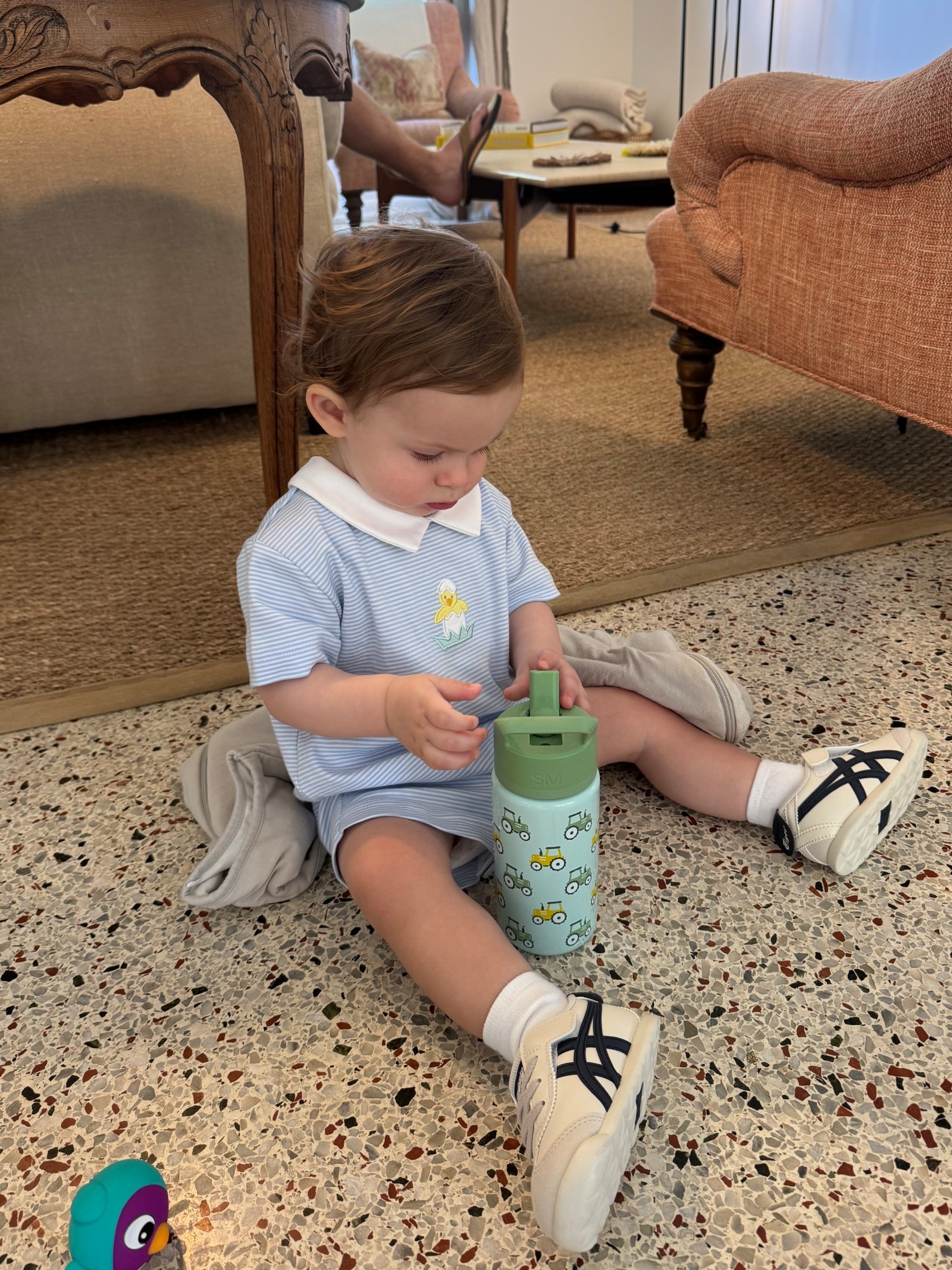 Baby’s first kicks! 👟 linking similar here - they’re so easy to put on & come in tons of colors!