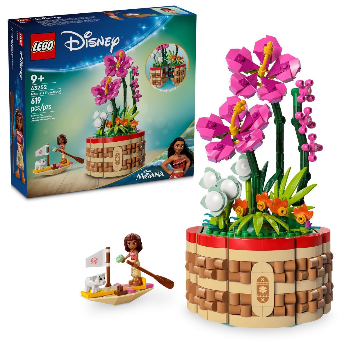 LEGO Disney Moana's Flowerpot Buildable Flower Toy and Mini Doll 43252 | Target