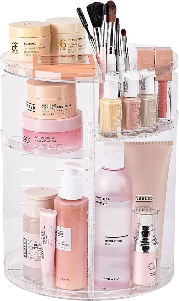 360 Rotating Acrylic Makeup Organizer, Multi-function Adjustable Detachable Display Case, Storage... | Amazon (CA)