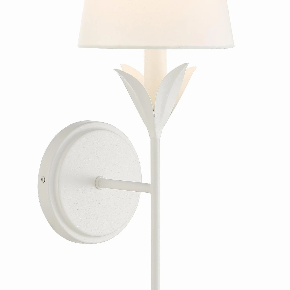 Crystorama Broche 6'' Matte White Sconce | DecoratorsBest