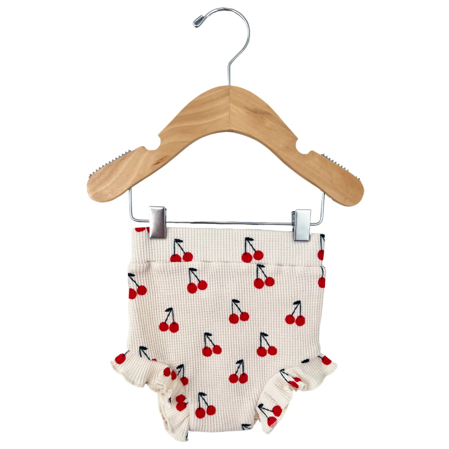 Organic Waffle Ruffle Bloomer, Cherries | SpearmintLOVE