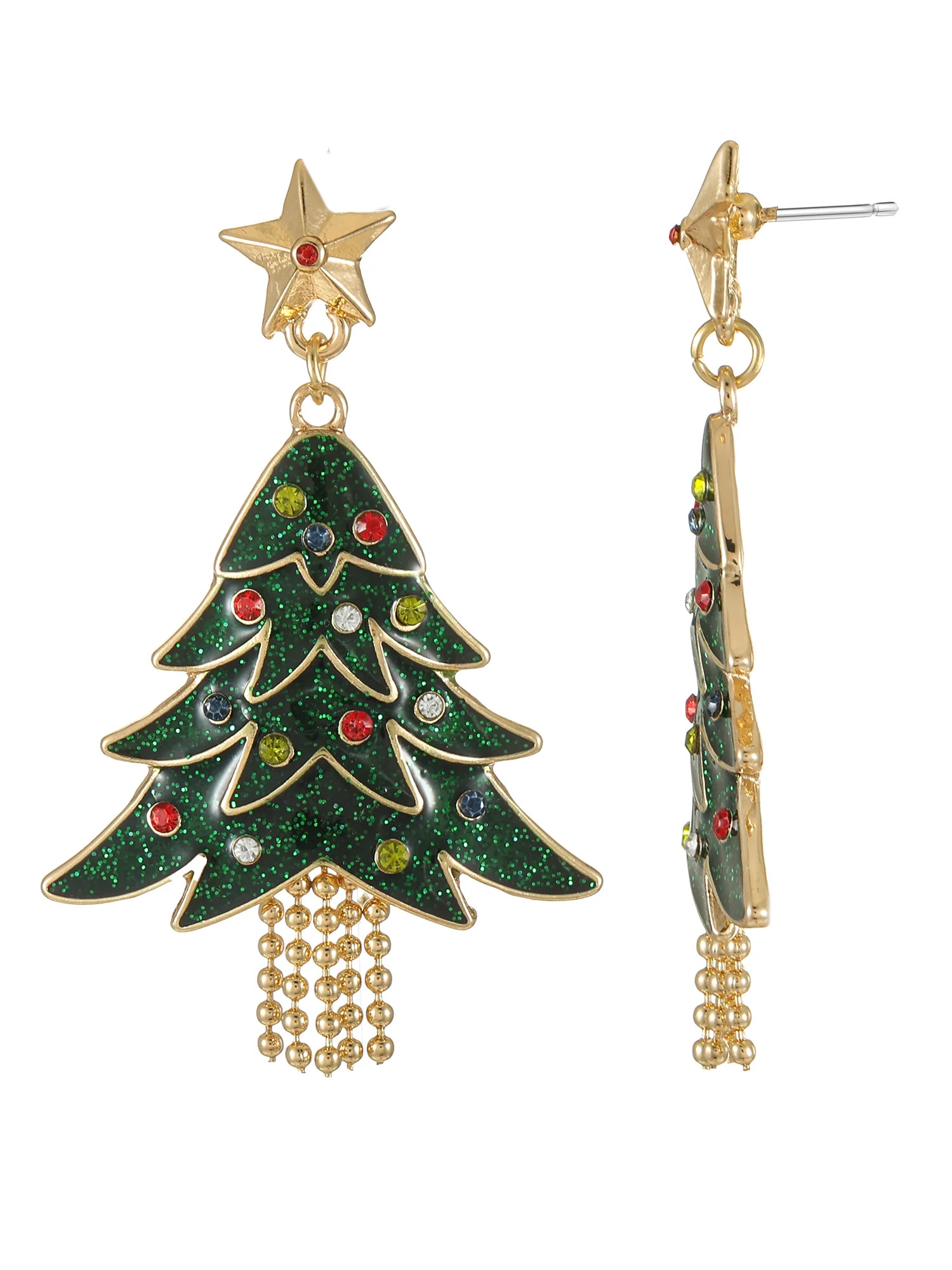 Holiday Time Christmas Tree Earrings, 1 Pair | Walmart (US)