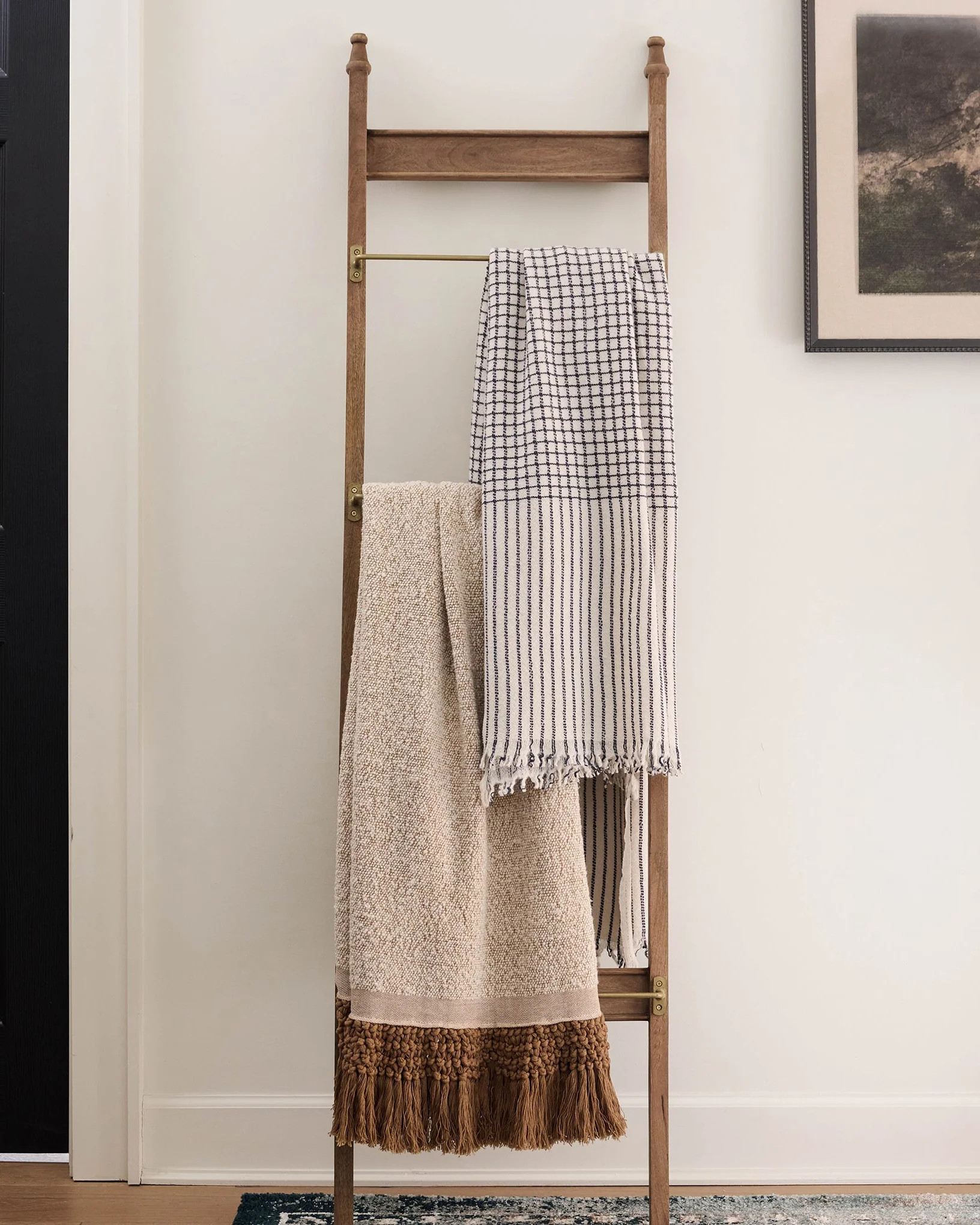 Brass and Wood Library Ladder | Magnolia