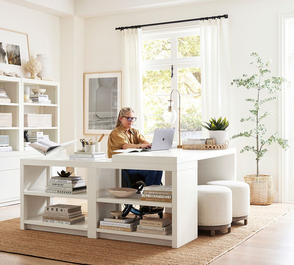 Dillon L-Shape Rotating Desk (70") | Pottery Barn (US)