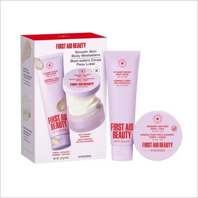 FIRST AID BEAUTY Body Kit - 3ct - Ulta Beauty: Moisturizing, Exfoliating, Travel Size, Unscented | Target