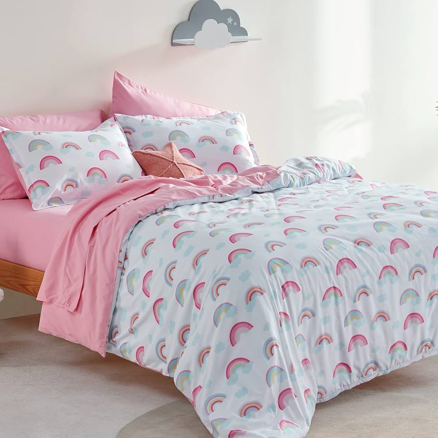 SLEEP ZONE Kids Duvet Cover Set Twin Size 2 Pieces - Super Soft & Cute Comforter Cover with 1 Pil... | Amazon (US)