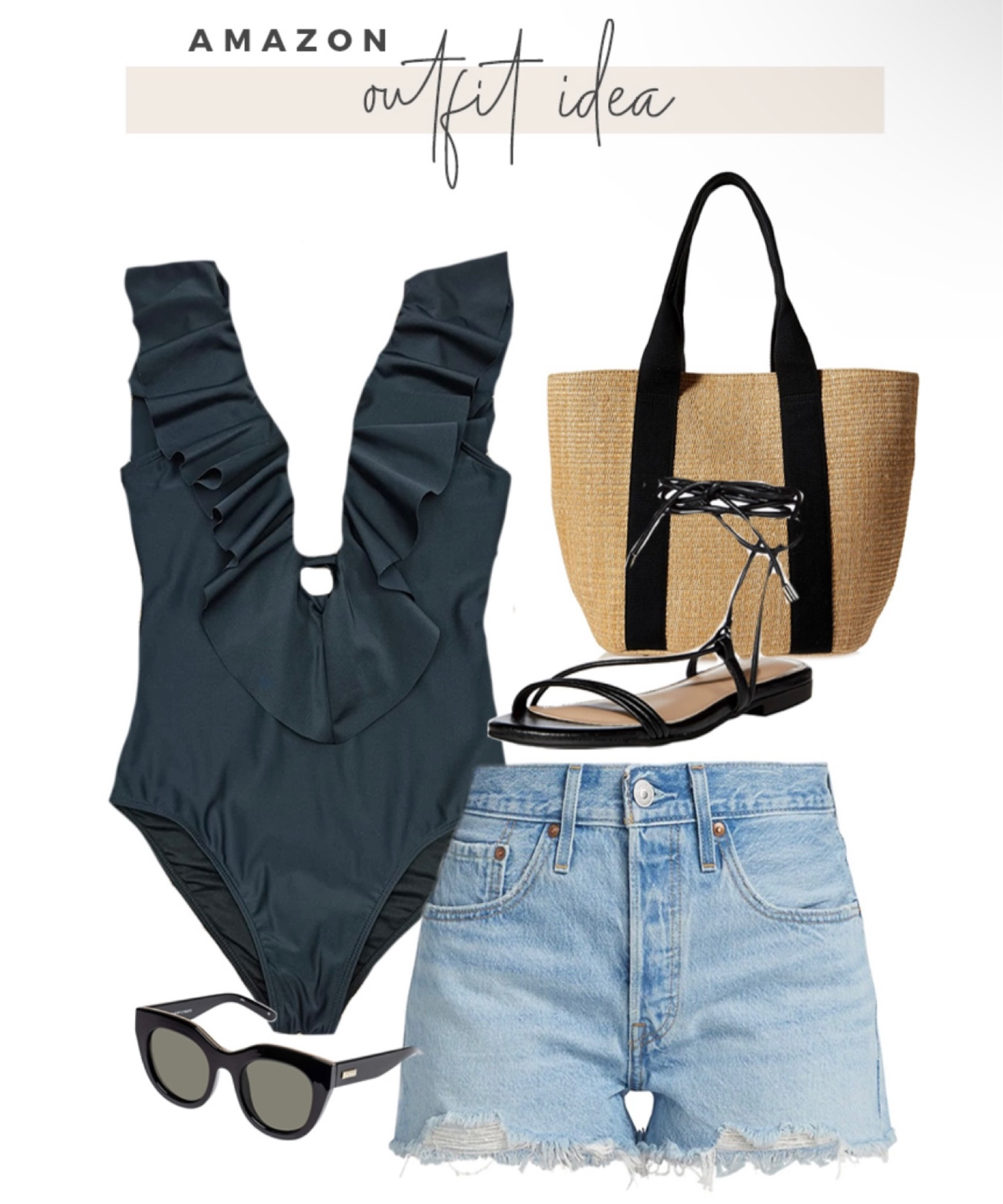 Amazon swim outfit idea! Resort wear or beach say look! 

#amazonfashion #resortwear #amazonswim #beachdayoutfit 

#LTKSeasonal #LTKunder100 #LTKswim