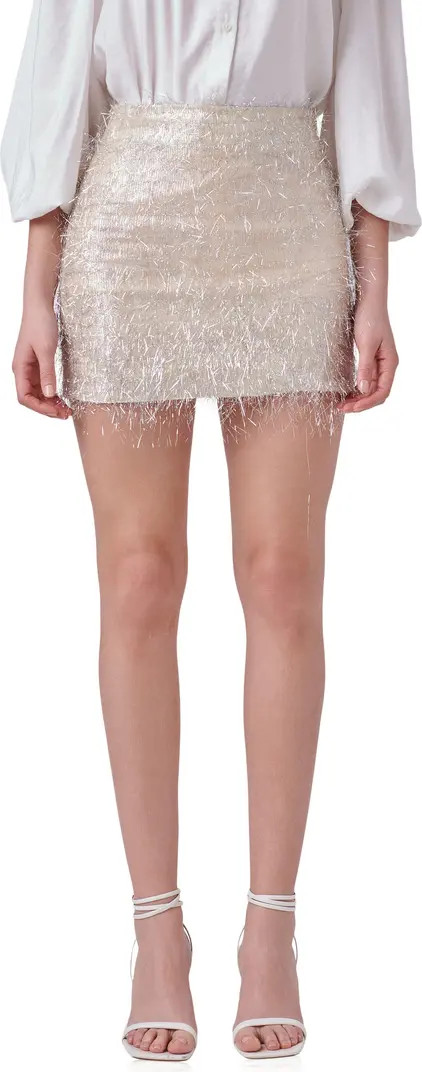 Metallic Fringe Miniskirt | Nordstrom