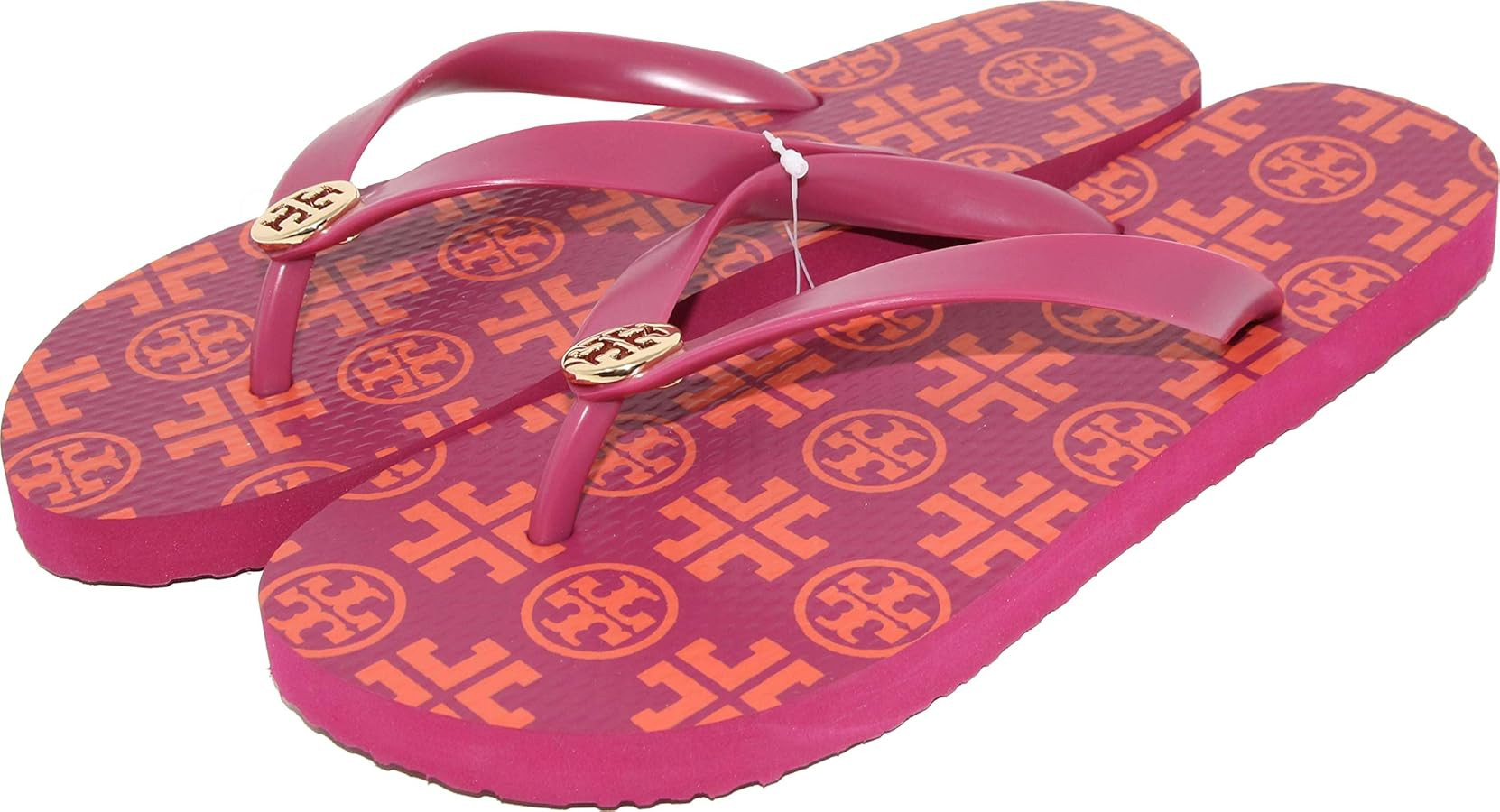 Tory Burch Rubber Flip Flops (Pink/Red, Size 7) | Amazon (US)