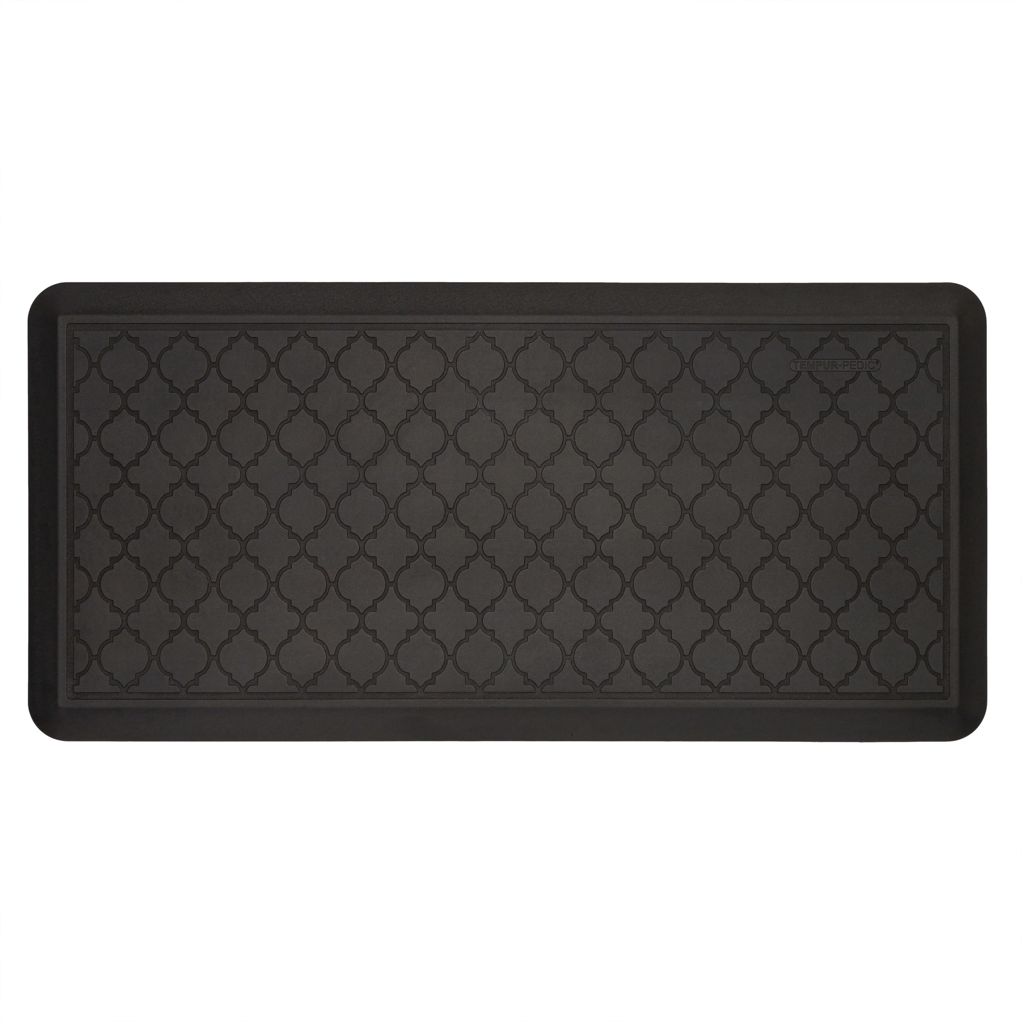 Tempur-Pedic Ultra Comfort Lattice Raven 1' 8" X 3' 6" Kitchen Mat | Covered By Rugs