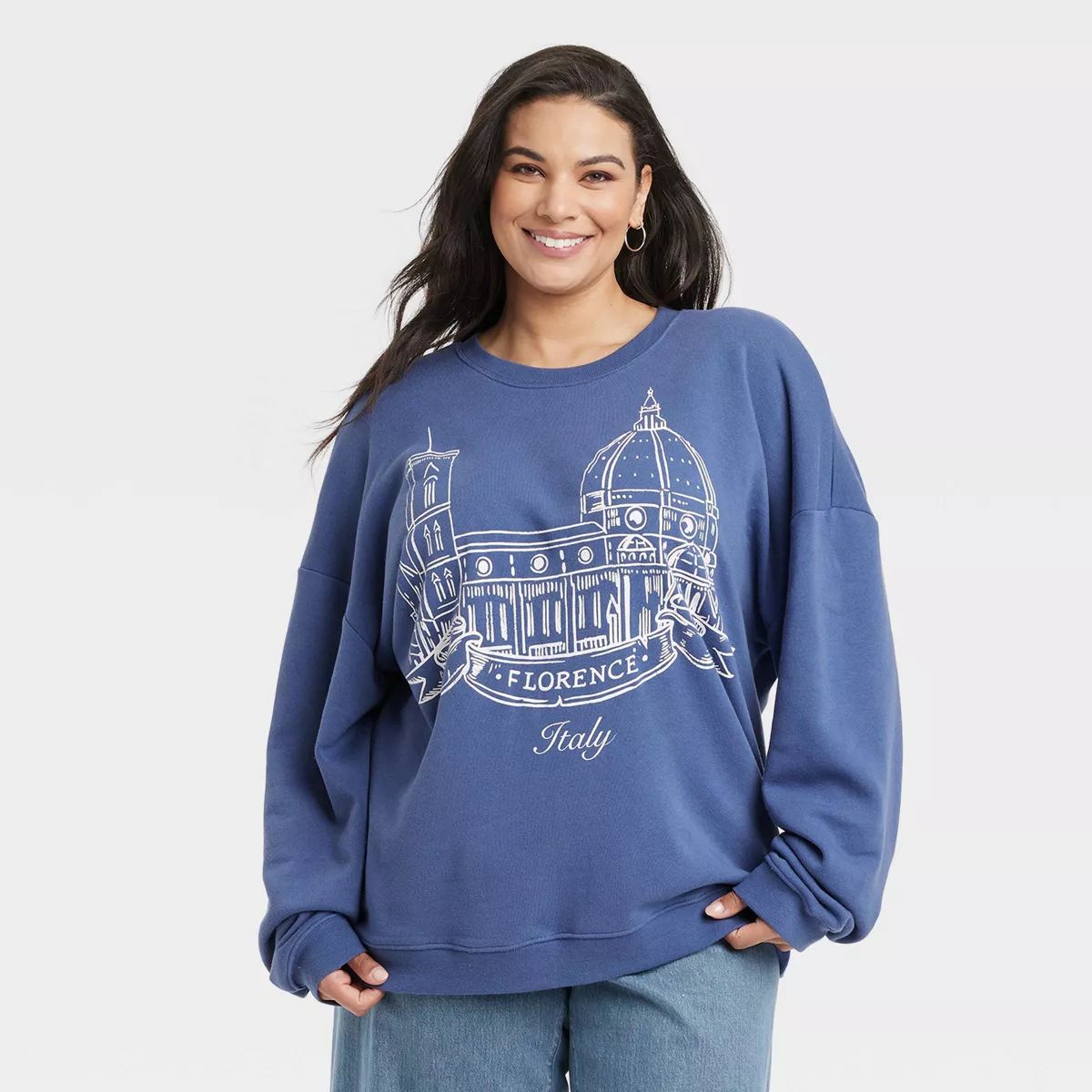 Women's Florence Italy Graphic Sweatshirt - Blue | Target