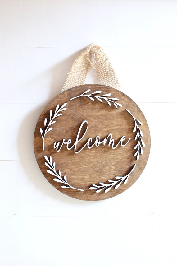 Welcome Sign, Hanging Door Sign, Custom Sign, Wall Art, Wood Sign, Door Decor Sign, Business Sign | Etsy (US)