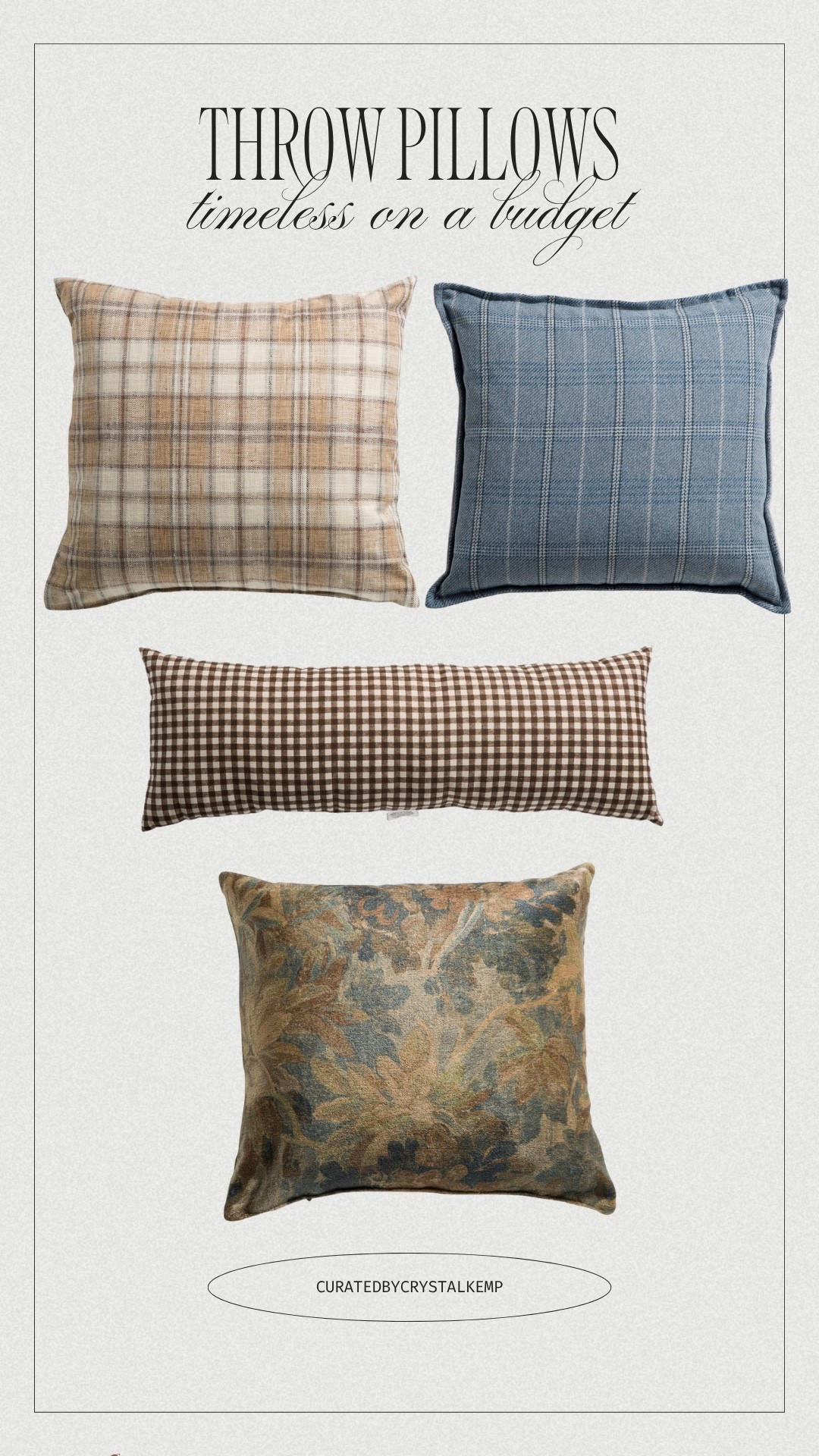 The prettiest heritage style fall throw pillows that are AFFORDABLE! 
This gingham lumbar is perfect for a bed! 

#throwpillows #pillows #fall #falldecor

#LTKdayinmylife #LTKSeasonal #LTKHome