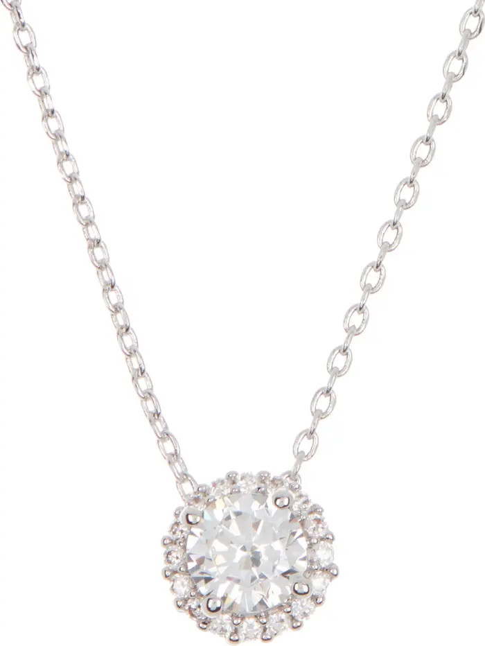 Swarovski Crystal Halo Necklace | Nordstrom Rack