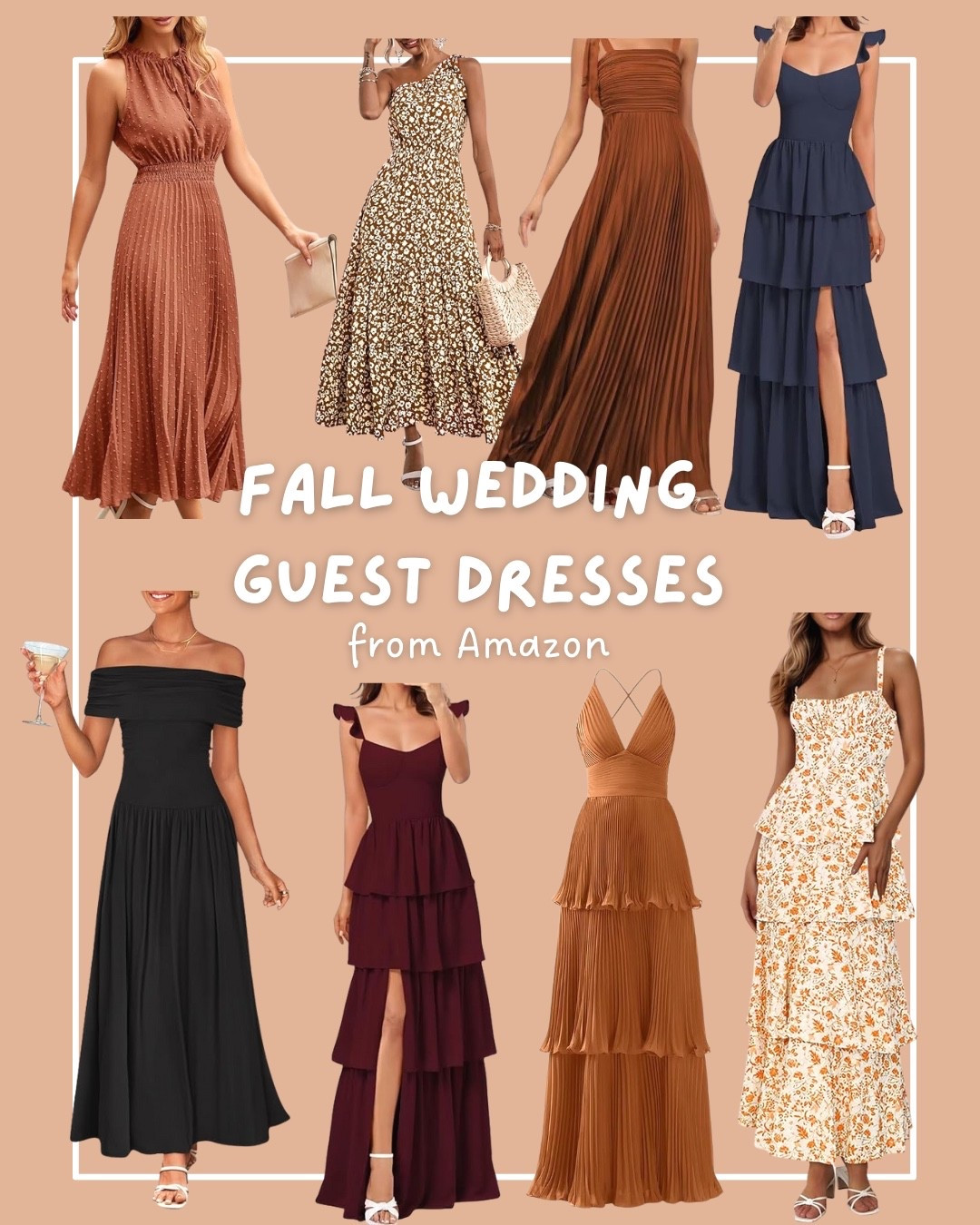🍂 Wedding season is calling, and your dress deserves a standing ovation. From long-sleeve satin gowns to lace midi dresses, velvet slip dresses, and boho maxi styles, I’ve rounded up the best fall wedding guest outfits to keep you chic and season-ready.
Whether you’re headed to a black-tie wedding in the city, a rustic barn celebration, or a romantic vineyard ceremony, these dresses check every box:
✨ Jewel-tone midi dresses
✨ Floral chiffon maxis
✨ Velvet cocktail dresses
✨ One-shoulder satin slips
✨ Knee-length wrap dresses
Shop my full collection of affordable fall wedding guest dresses, plus-size wedding guest dresses, and under-$100 wedding guest dresses—all linked in my LTK. 🍁👗


#FallWeddingGuestDresses #WeddingGuestOutfit #FallFashion2025 #MidiDress #MaxiDress #CocktailDress #VelvetDress #SatinDress #LaceDress Style

#LTKFindsUnder100 #LTKSeasonal #LTKWedding