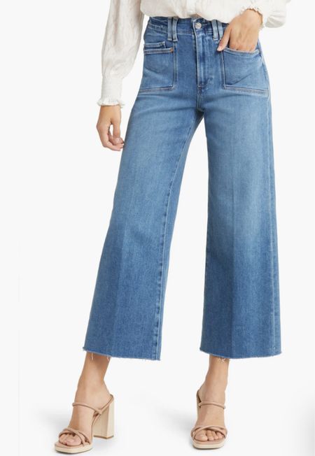 Wide leg jeans
Cropped wide leg jeans

Jeans
Denim

Summer outfit 
Summer 
Vacation outfit
Date night outfit
Spring outfit
#Itkseasonal
#Itkover40
#Itku
