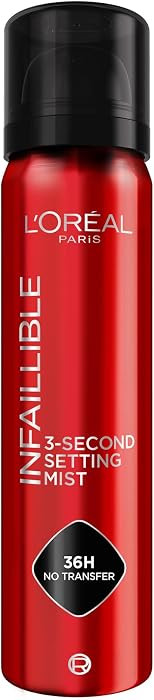 L'Oreal Paris Infallible 3-second Setting Spray, Long-Lasting Fixing Spray for Face, lightweight micro mist non-sticky, transfer proof, sets makeup for up to 36 Hour, 75ml | Amazon (UK)