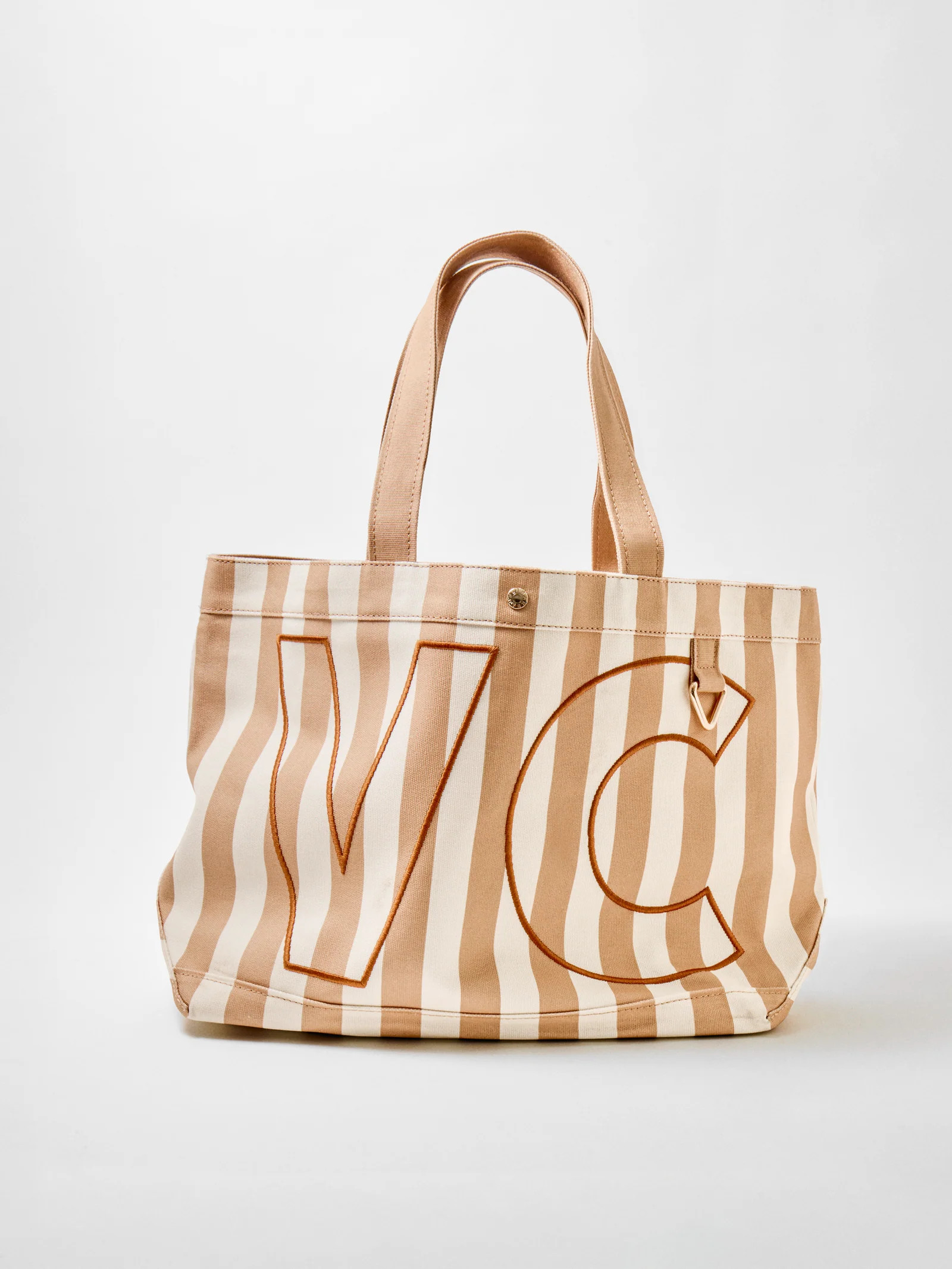 Striped Custom Alpha Tote - Custom Dune | BaubleBar