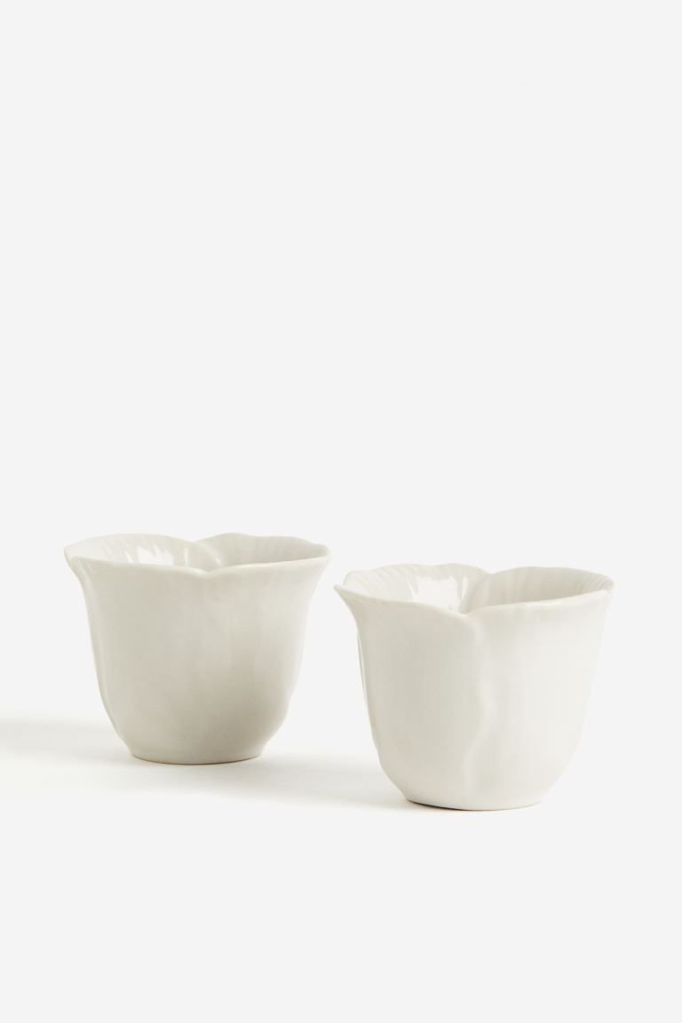 2-pack Stoneware Egg Cups - White - Home All | H&M US | H&M (US + CA)