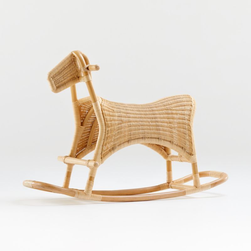 Rattan Rocking Horse for Toddlers + Reviews | Crate & Kids | Crate & Barrel