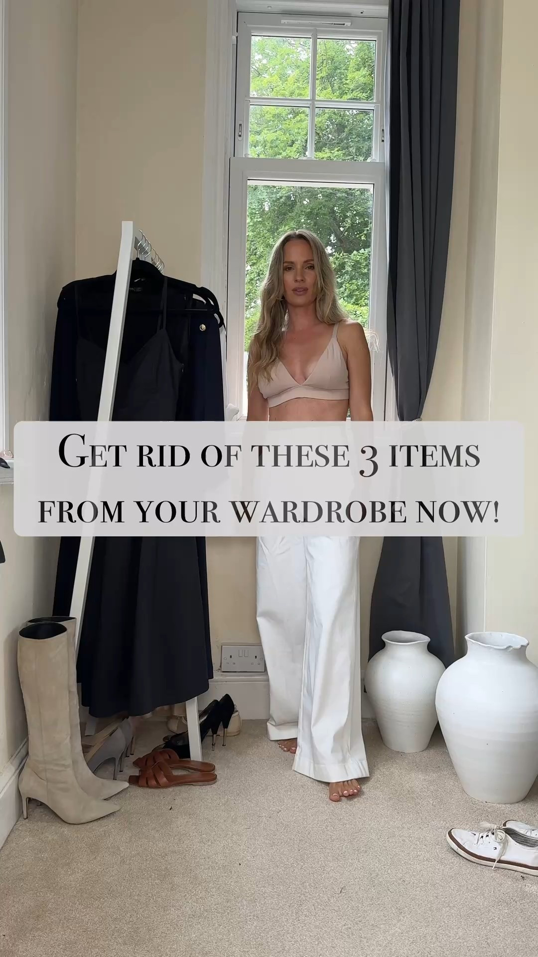 Get rid of these 3 things from your wardrobe now ☝🏻

They clutter up your wardrobe and only act as placeholders for things you actually could have loved.

1. The items that don’t fit us. 

Unless we are pregnant, just had a baby or tend to go up and down in size a lot, we should never keep an item that doesn’t fit us well right now. It will only make us feel bad about ourselves. 

2. The old trend.

It might circle back one day. But most likely it won’t be exactly the same as brands are too clever for that. There will be enough of a difference in the items to make sure you can’t just wear the old, but have to buy new. 

3. The “almost”.

It’s almost what I wanted. It’s almost perfect. I almost love it. Get rid and get the item you want instead. 
This is why buying dupes is a terrible idea, it will never feel as good as having the thing you actually want. And you won’t end up using it. 

Do you have any of these 3 in your wardrobe? 🤔

🤍You can find the items I’m wearing in my link in bio, or just comment and ask for the link 🤍

#tessmontgomery #capsulewardrobe #wardrobeadvice

#LTKWatchNow #LTKOver40 #LTKStyleTip