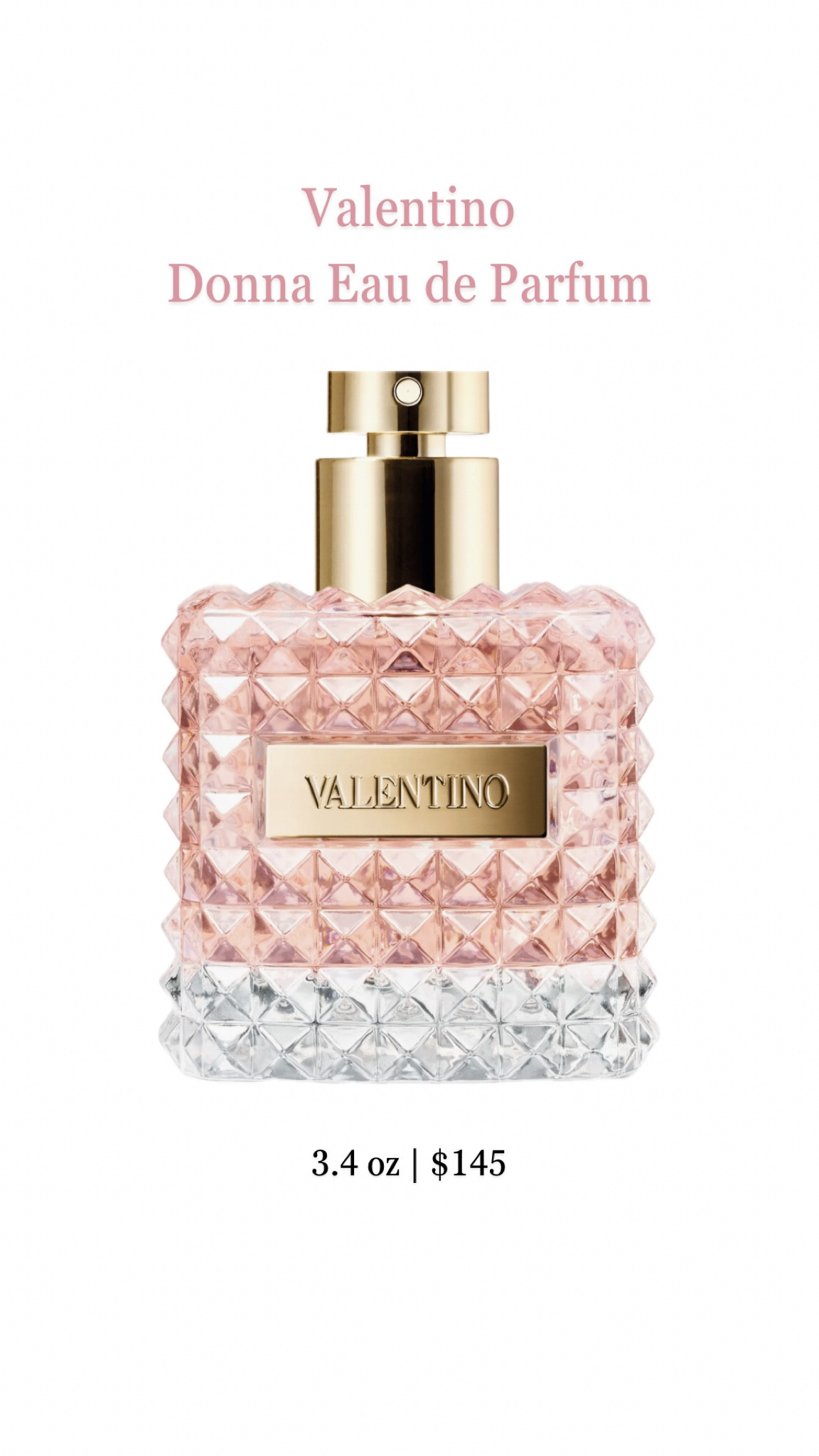 Valentino
Donna Eau de Parfum Fragrance
3.4 oz | $145
#perfume #valentino #pink

#LTKBeauty #LTKHoliday #LTKGiftGuide