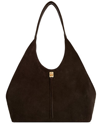 Darren Signature Large Suede Carryall Shoulder Bag | Macy's