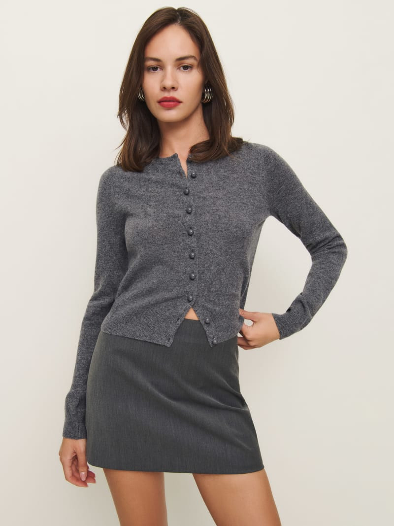 Caspia Cashmere Cropped Cardigan | Reformation (Global)