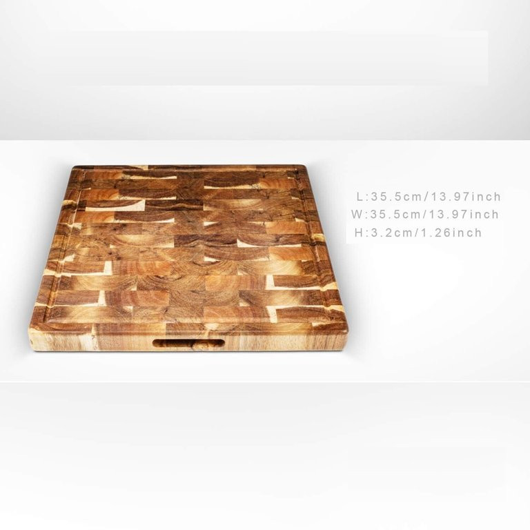 Professional 14" End Grain Cutting Board, Premium Serving Vegetables Meat Kitchen Chopping Butche... | Walmart (US)