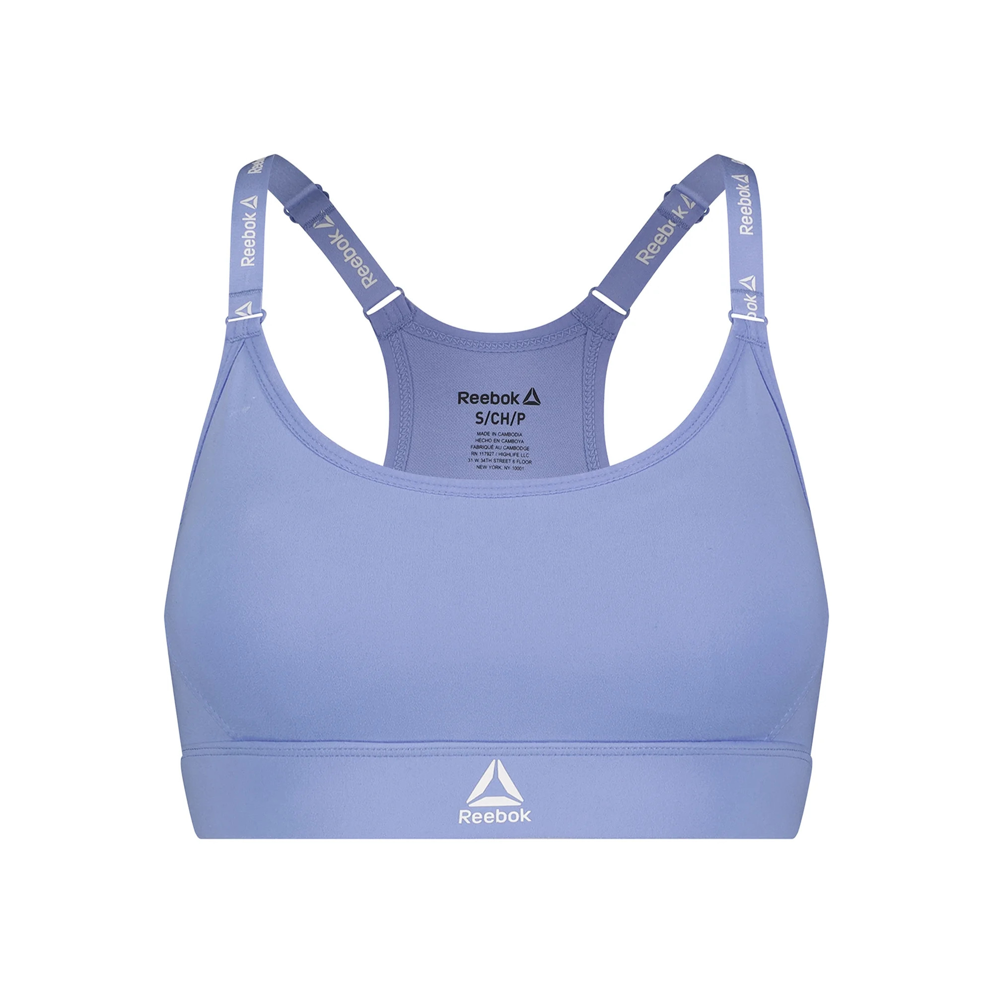 Reebok Women's Low Impact Favorite Bra with Removable Cups, Sizes XS-XXXL - Walmart.com | Walmart (US)
