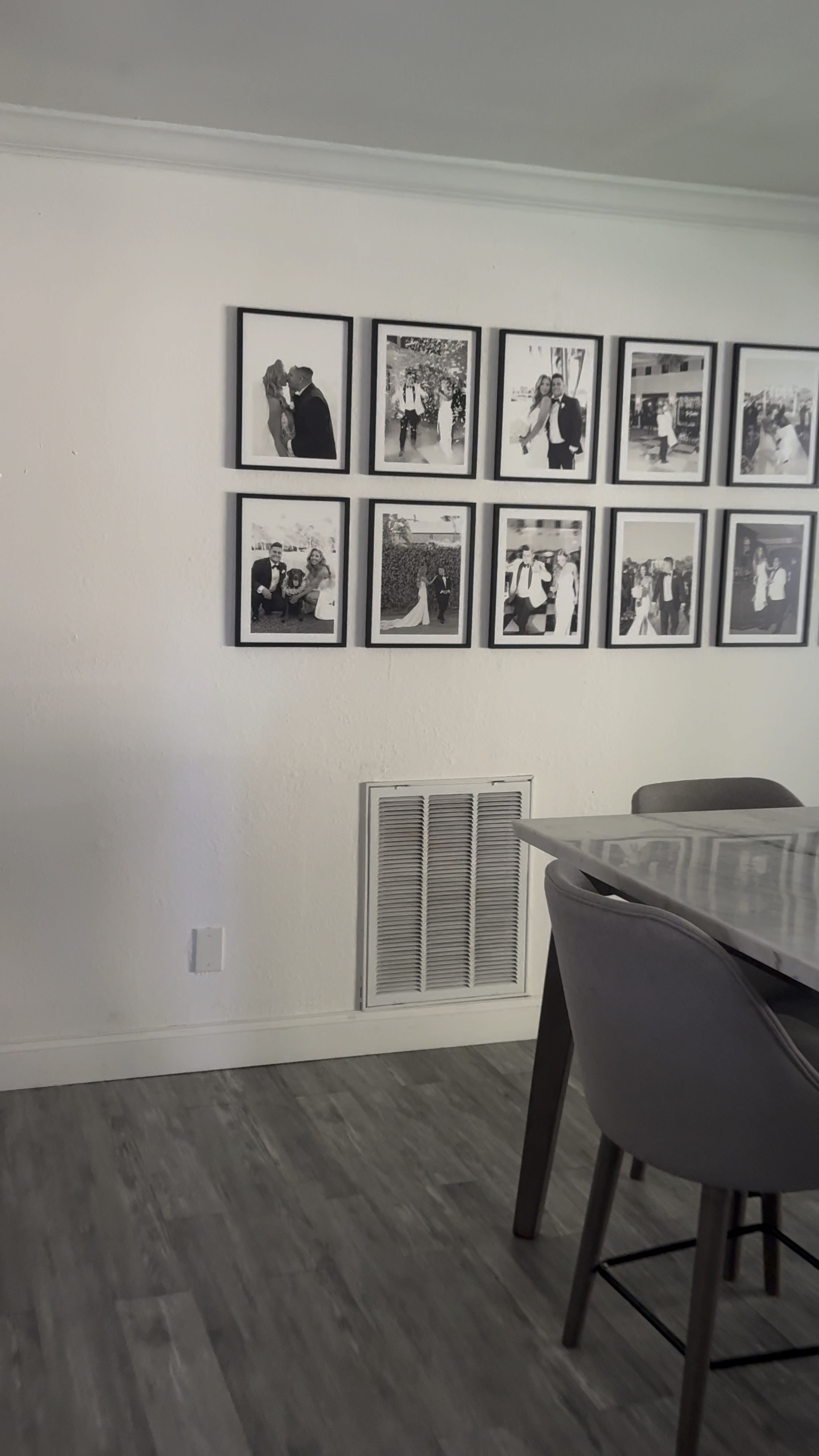 Wedding Mixtiles Are In!!! Can’t be these classic/timeless black and white ensemble. We ordered 12 mixtiles sizes are 12 x 16 in the classic black frame. Magnetic and interchangeable! These are placed in our living room! Use code FAMEWALL for 60% off!

#LTKwedding #LTKfamily #LTKhome