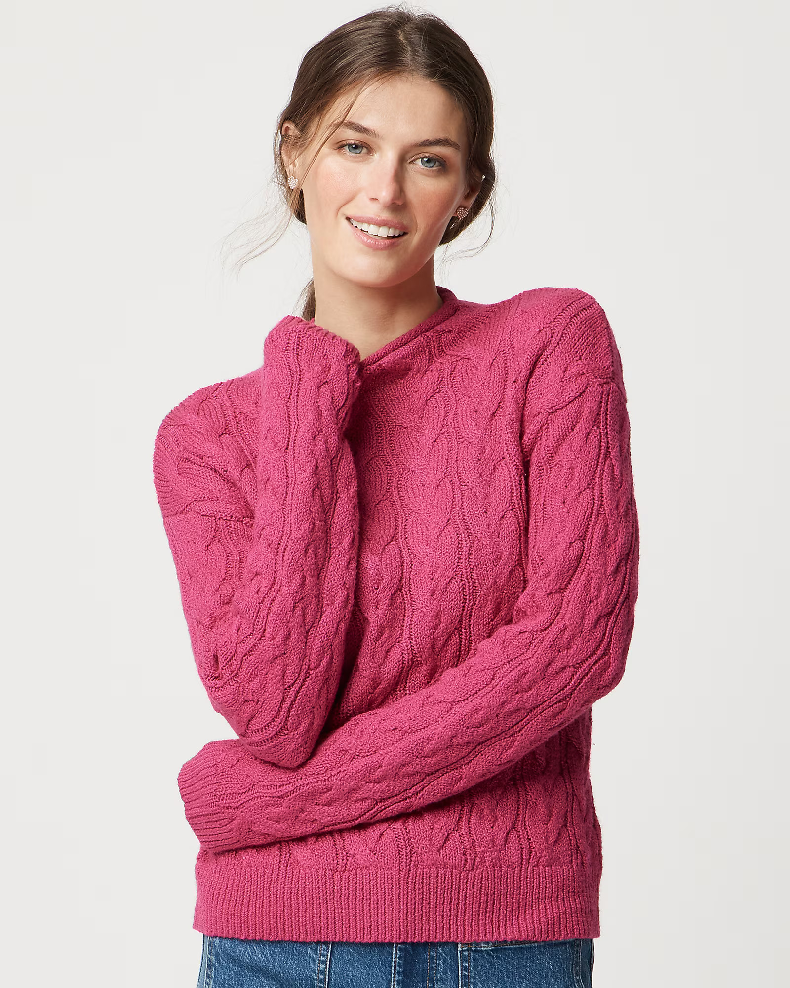 Cable mockneck sweater | J.Crew Factory