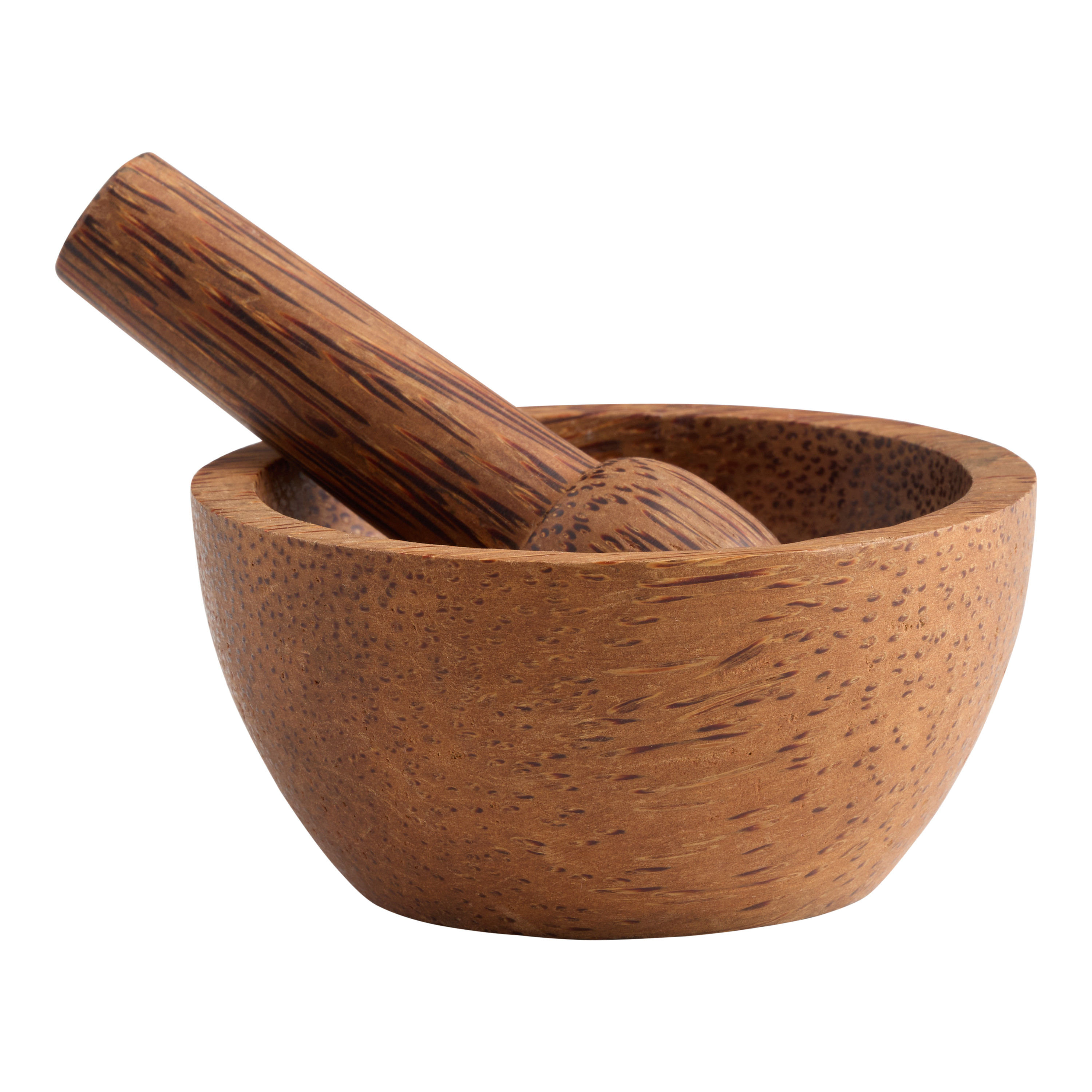 Small Natural Coconut Wood Mortar and Pestle | World Market