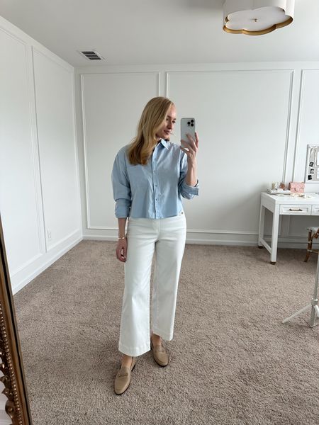 If you’re looking for a more casual and comfortable work wear look, I’ve got the outfit for you! These Spanx white pants are one of my favorites, great quality and super flattering! Wearing size small in the top and size medium in the pants. Use my code AMANDAJOHNxSPANX for 10% off! 
Work outfits // spring outfits // white pants // Spanx fashion // target finds 

#LTKstyletip #LTKSeasonal #LTKworkwear