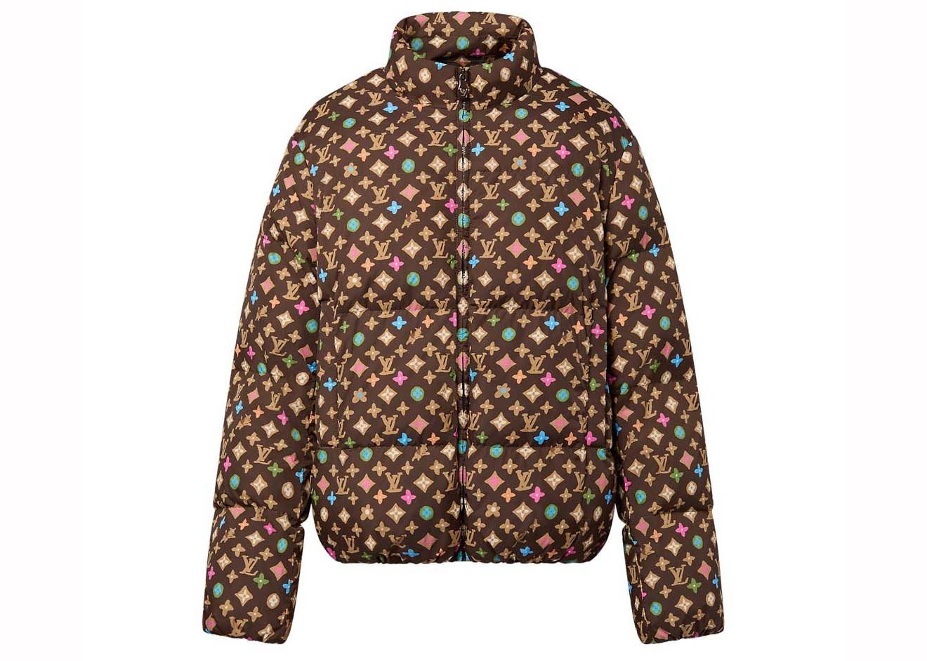 Men's Louis Vuitton by Tyler, the Creator Monogram Printed Light Down Jacket in Brown Pastel | StockX